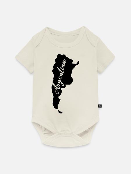 Argentinien Umriss - Baby Premium Kurzarmbody - Naturweiß