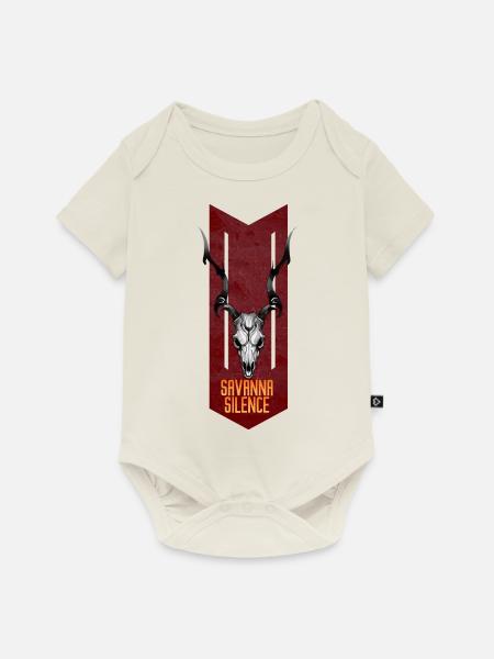 Savanna Silence: Antilopenschädel - Baby Premium Kurzarmbody - Naturweiß