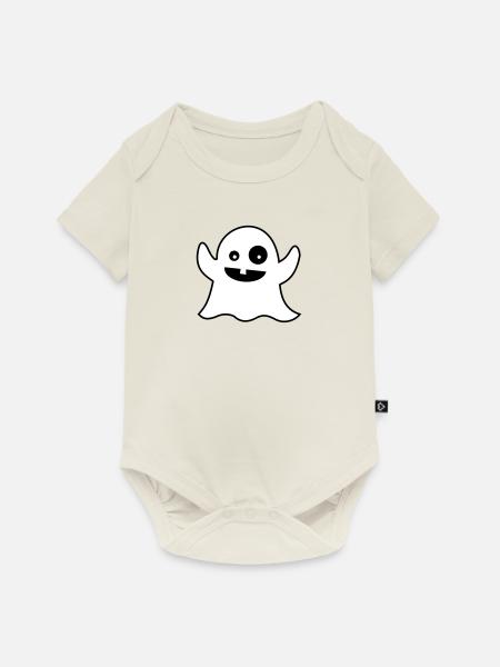 ghost - Baby Premium Kurzarmbody - Naturweiß