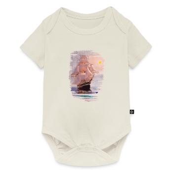 Segelschiff - Baby Premium Kurzarmbody - Naturweiß - Vorne