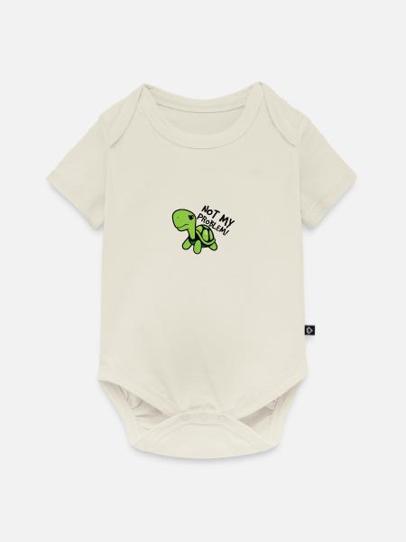 Nicht mein Problem - Baby Premium Kurzarmbody - Naturweiß