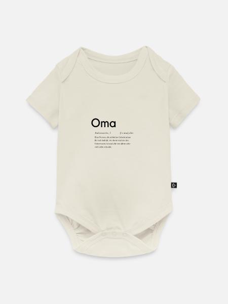 Definition Oma - Baby Premium Kurzarmbody - Naturweiß