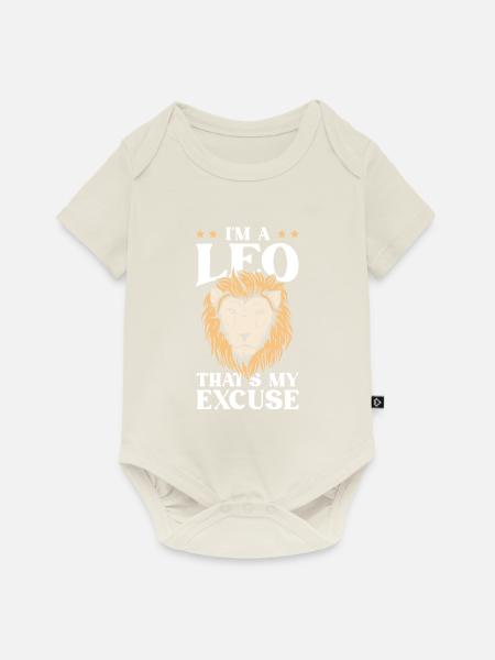 Sternzeichen Löwe - Baby Premium Kurzarmbody - Naturweiß