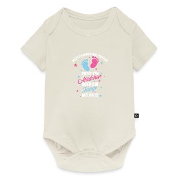 Gender Reveal Heute finden wir heraus - Baby Premium Kurzarmbody - Naturweiß - Vorne