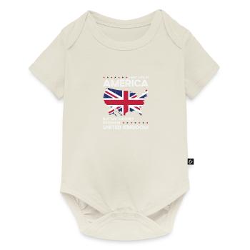 British American Patriot USA Grown United Kingdom - Baby Premium short-sleeve bodysuit - off white - Front