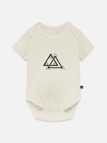 Dreieck Modern - Baby Premium Kurzarmbody - Naturweiß