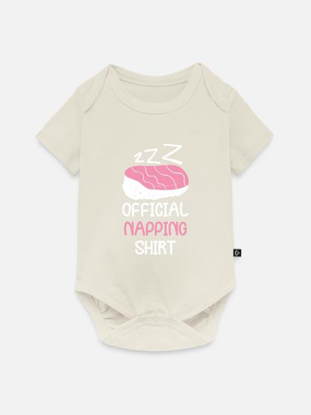 Official Sleeping Animal Napping - Baby Premium Kurzarmbody - Naturweiß