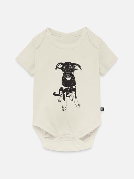 Malinois Mix - Baby Premium Kurzarmbody - Naturweiß