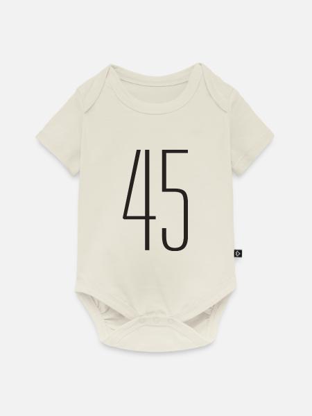 45 - Baby Premium Kurzarmbody - Naturweiß