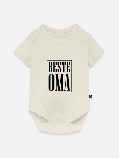 Beste Oma - Baby Premium Kurzarmbody - Naturweiß