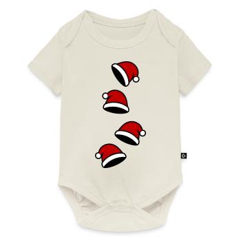 Chapeau de Père Noël Noël - Body à manches courtes Premium Bébé - blanc cassé - Devant