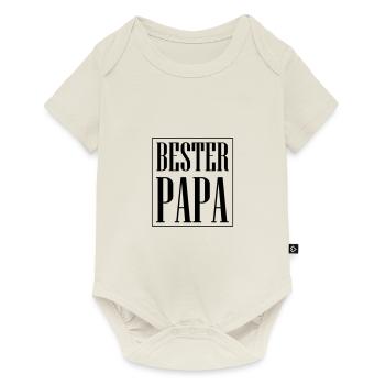 Bester Papa Spruch Familie - Baby Premium Kurzarmbody - Naturweiß - Vorne