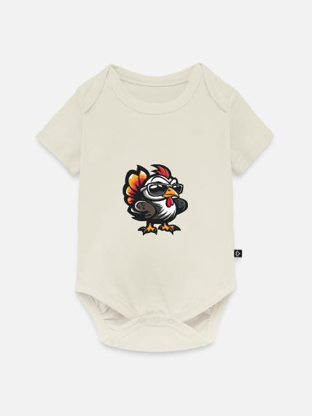 Truthahn Cool Comic - Baby Premium Kurzarmbody - Naturweiß