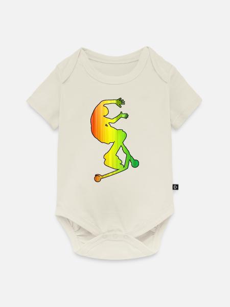 Freestyle-Roller - Baby Premium Kurzarmbody - Naturweiß