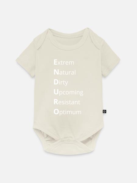 Enduro Schriftzug - Baby Premium Kurzarmbody - Naturweiß