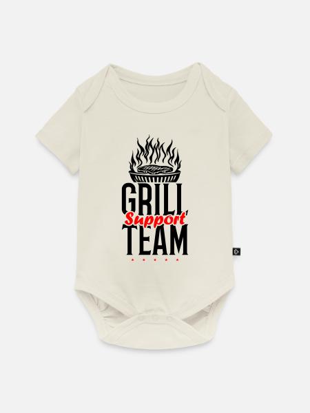 Grill Support Team - Baby Premium Kurzarmbody - Naturweiß
