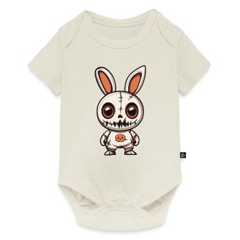 Bunny Halloween Zombie - Baby Premium short-sleeve bodysuit - off white - Front