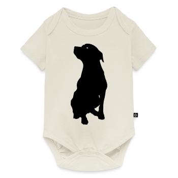 Chien - Body à manches courtes Premium Bébé - blanc cassé - Devant