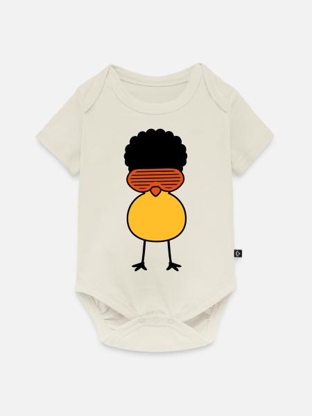 Funky Chick - Baby Premium Kurzarmbody - Naturweiß