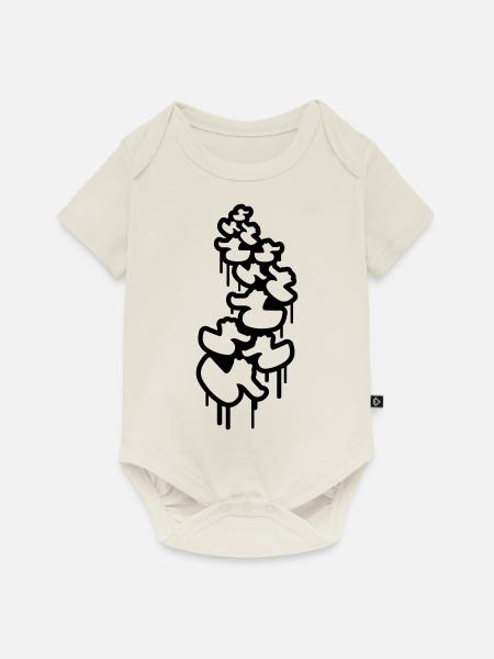Rubber Duck Graffiti - Baby Premium Kurzarmbody - Naturweiß