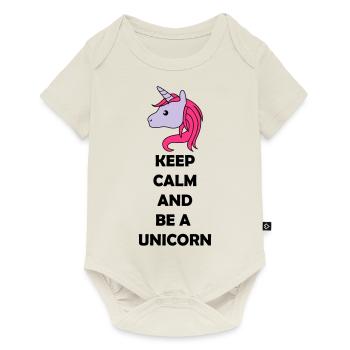be_a_unicorn_02 - Baby Premium Kurzarmbody - Naturweiß - Vorne
