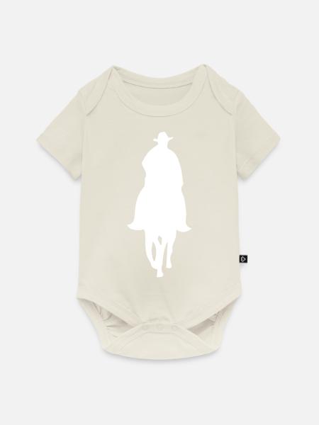 Cowboy - Baby Premium Kurzarmbody - Naturweiß