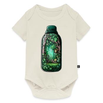 Jungle Bottle Drawing - Baby Premium short-sleeve bodysuit - off white - Front
