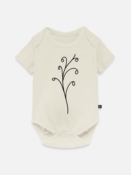 blume - Baby Premium Kurzarmbody - Naturweiß