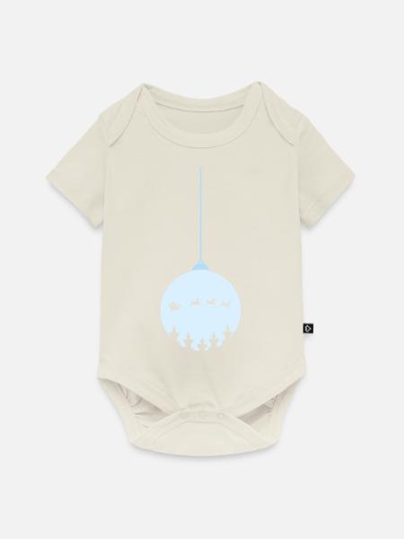 weihnachtskugel christmas - Baby Premium Kurzarmbody - Naturweiß
