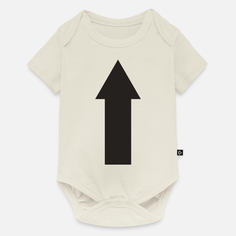 Flèche vers le haut - Body à manches courtes Premium Bébé - blanc cassé