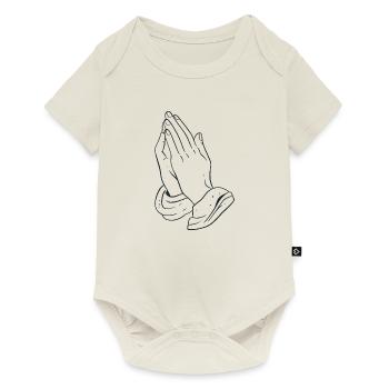 prie prie - Body à manches courtes Premium Bébé - blanc cassé - Devant