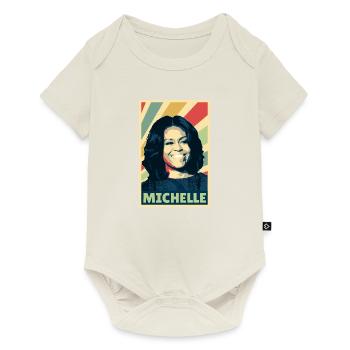 Michelle Obama Vintage Colors - Baby Premium short-sleeve bodysuit - off white - Front