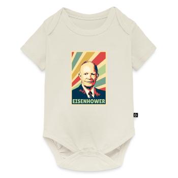 Dwight D. Eisenhower Colores vintage - Body à manches courtes Premium Bébé - blanc cassé - Devant