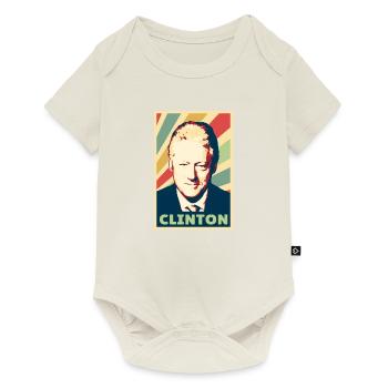 Bill Clinton Vintage Farben - Baby Premium Kurzarmbody - Naturweiß - Vorne