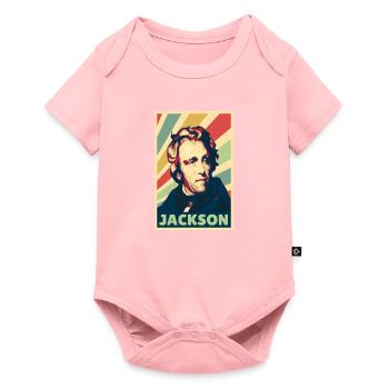 Andrew Jackson Vintage Farben - Baby Premium Kurzarmbody - Rosa - Vorne
