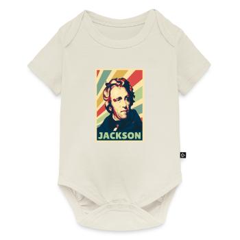 Andrew Jackson Vintage Farben - Baby Premium Kurzarmbody - Naturweiß - Vorne