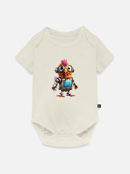 Robo Chicken - Baby Premium Kurzarmbody - Naturweiß