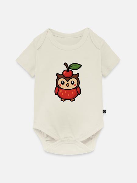 Cherryowl - Baby Premium Kurzarmbody - Naturweiß