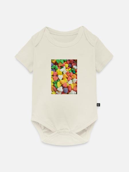 Candy Hearts - Baby Premium Kurzarmbody - Naturweiß