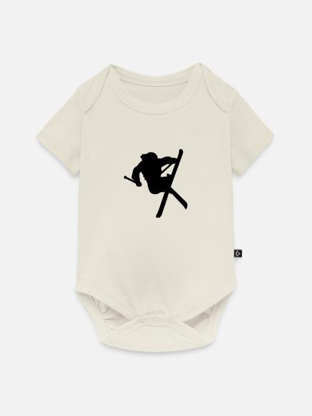 FREESKI - Baby Premium Kurzarmbody - Naturweiß