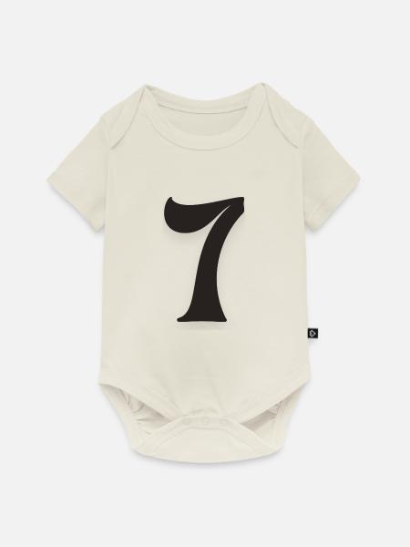7 - Baby Premium Kurzarmbody - Naturweiß