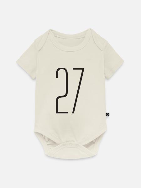 27 - Baby Premium Kurzarmbody - Naturweiß