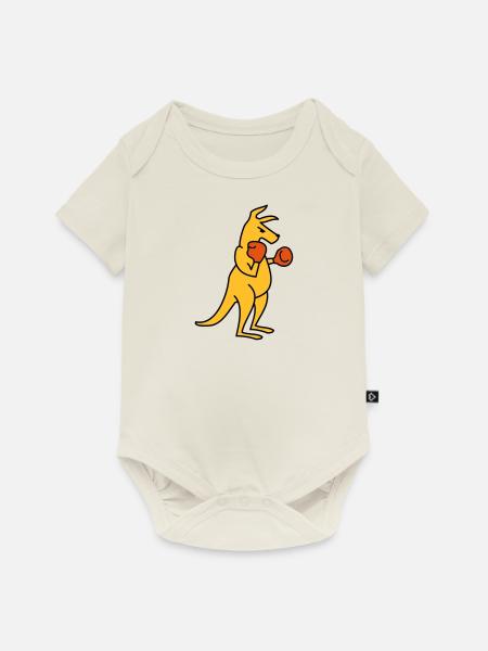 boxing kangaroo - Baby Premium Kurzarmbody - Naturweiß