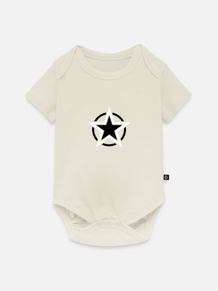 star - Baby Premium Kurzarmbody - Naturweiß