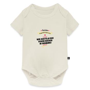 ergotherapeutin wir basteln das in ordnung - Baby Premium Kurzarmbody - Naturweiß - Vorne