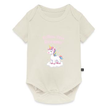 Suivez vos rêves Licorne Inspiration - Body à manches courtes Premium Bébé - blanc cassé - Devant