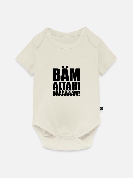 BÄM [black] - Baby Premium Kurzarmbody - Naturweiß