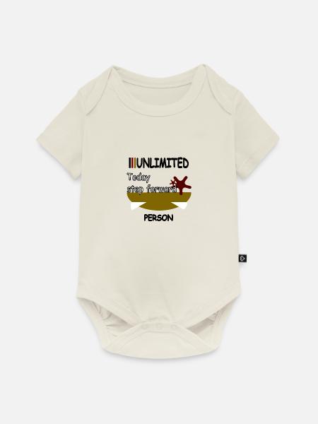 Today step forward - Baby Premium Kurzarmbody - Naturweiß