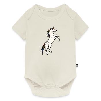 Wildes Einhorn - Baby Premium Kurzarmbody - Naturweiß - Vorne