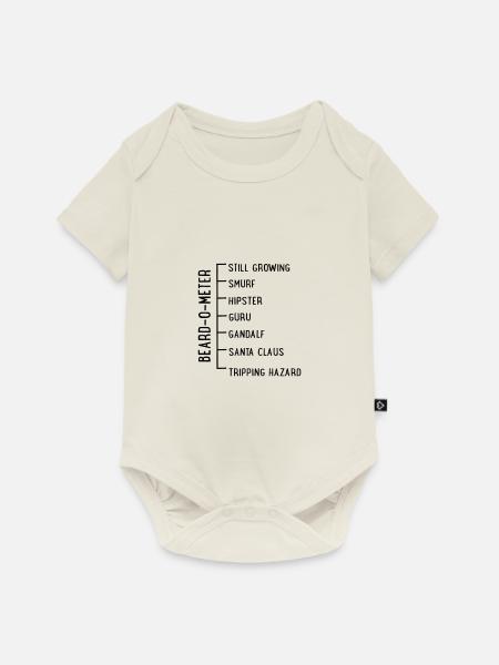 Bart - Baby Premium Kurzarmbody - Naturweiß